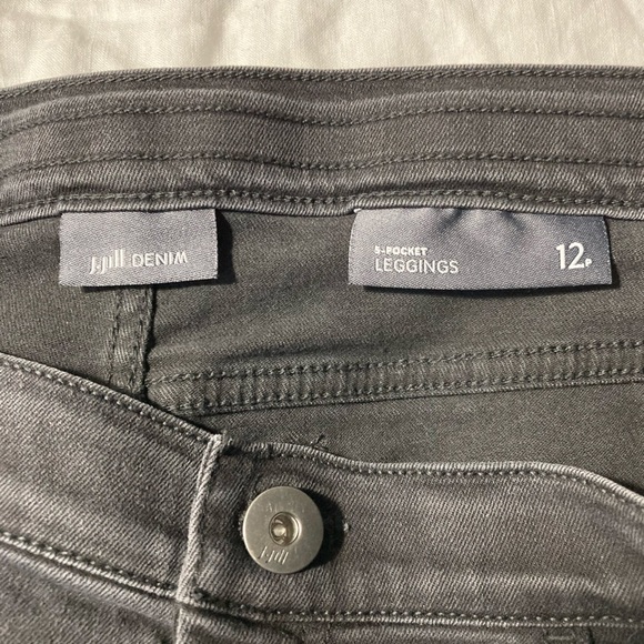 J Jill 12 petite washed black 5 pockets leggings - Picture 7 of 10
